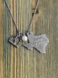 "Texas Oilfield..." Hand Stamped Necklace