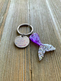 "Today I'm a Mermaid" Hand Stamped Keychain