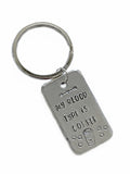 "My Blood Type is Coffee" Hand Stamped Keychain