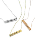 "Homegrown" Hand Stamped Bar Necklace