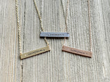 "Homegrown" Hand Stamped Bar Necklace