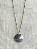"Mama Est." Hand Stamped Aluminum Necklace