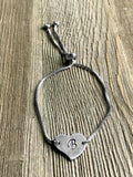 Personalized Heart Bolo Bracelet