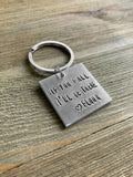 "If You Fall" Hand Stamped Aluminum Keychain