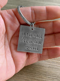 "If You Fall" Hand Stamped Aluminum Keychain
