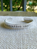 “Amazing Grace” Hand Stamped Aluminum Cuff Bracelet