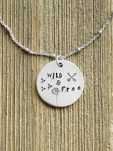 Wild and Free Hand Stamped Necklace
