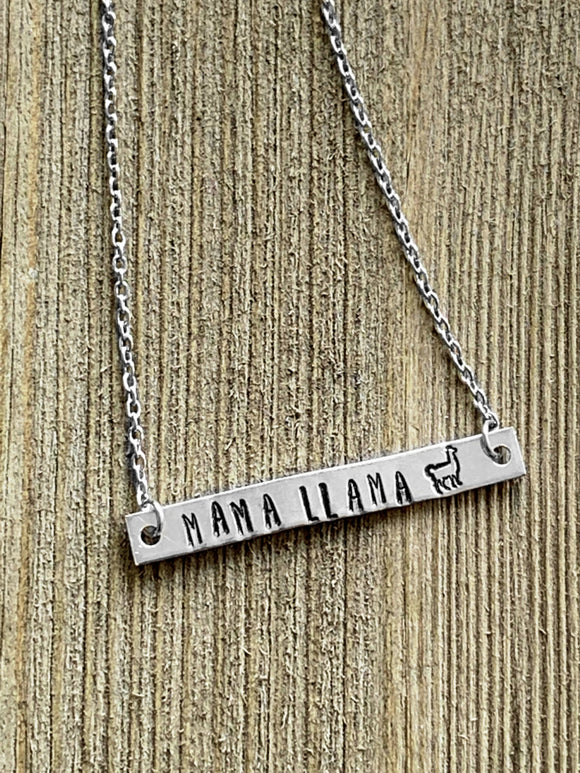 “Mama Llama” Bar Necklace