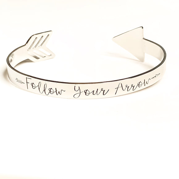“Follow Your Arrow” Cuff, Stainless Steel