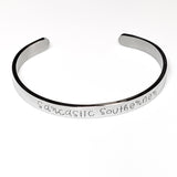 “Sarcastic Southerner” Cuff Bracelet, Handstamped, Stainless Steel